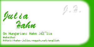 julia hahn business card